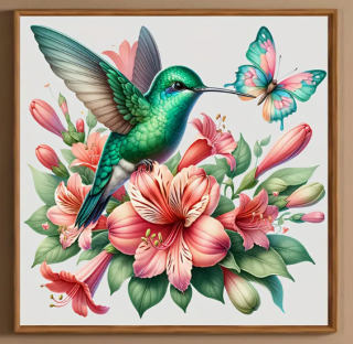 Preview: Diamond-Painting--Kolibri